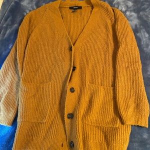 Forever 21; Mustard yellow cardigan